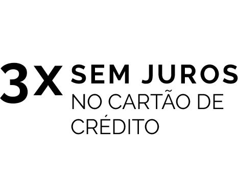 3x sem juros no cartão de crédito